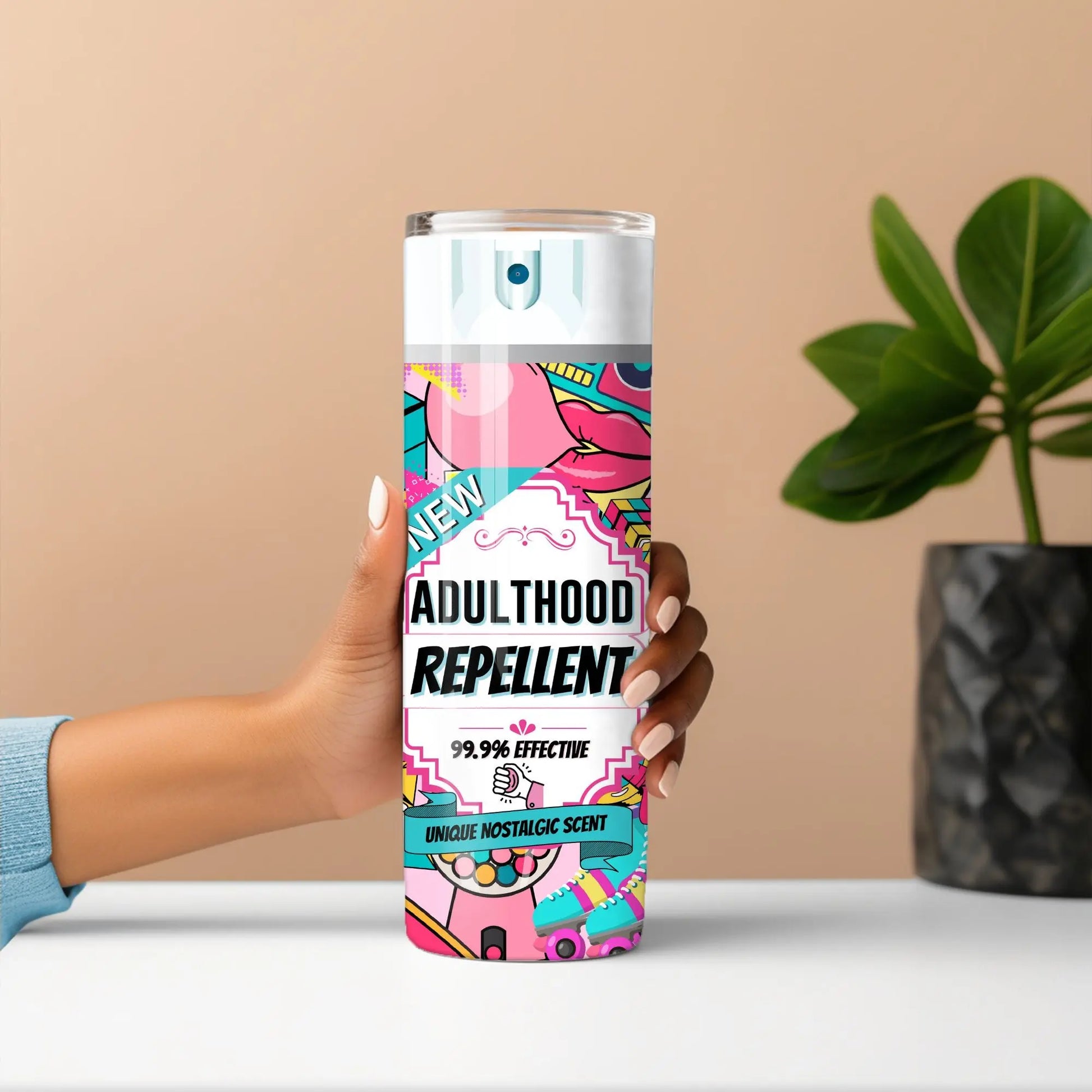 Adulthood Repellent Tumbler – Fun Retro-Inspired Stainless Steel Cup Branded Kreations Kraft Boutique