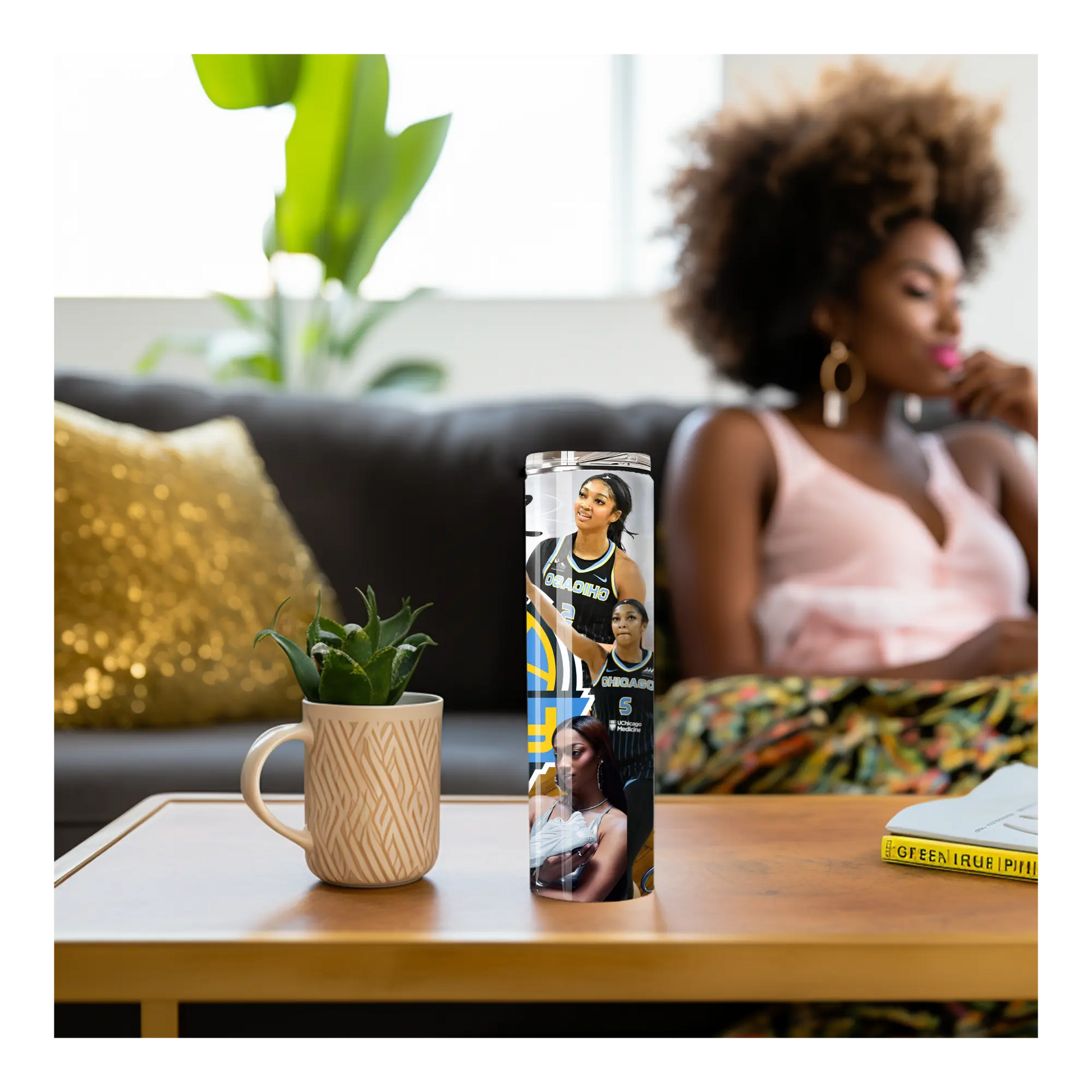 Angel Reese 20oz Tumbler – WNBA Chicago Sky Tribute Drinkware | Stainless Steel Travel Cup with Straw & Lid Product vendor