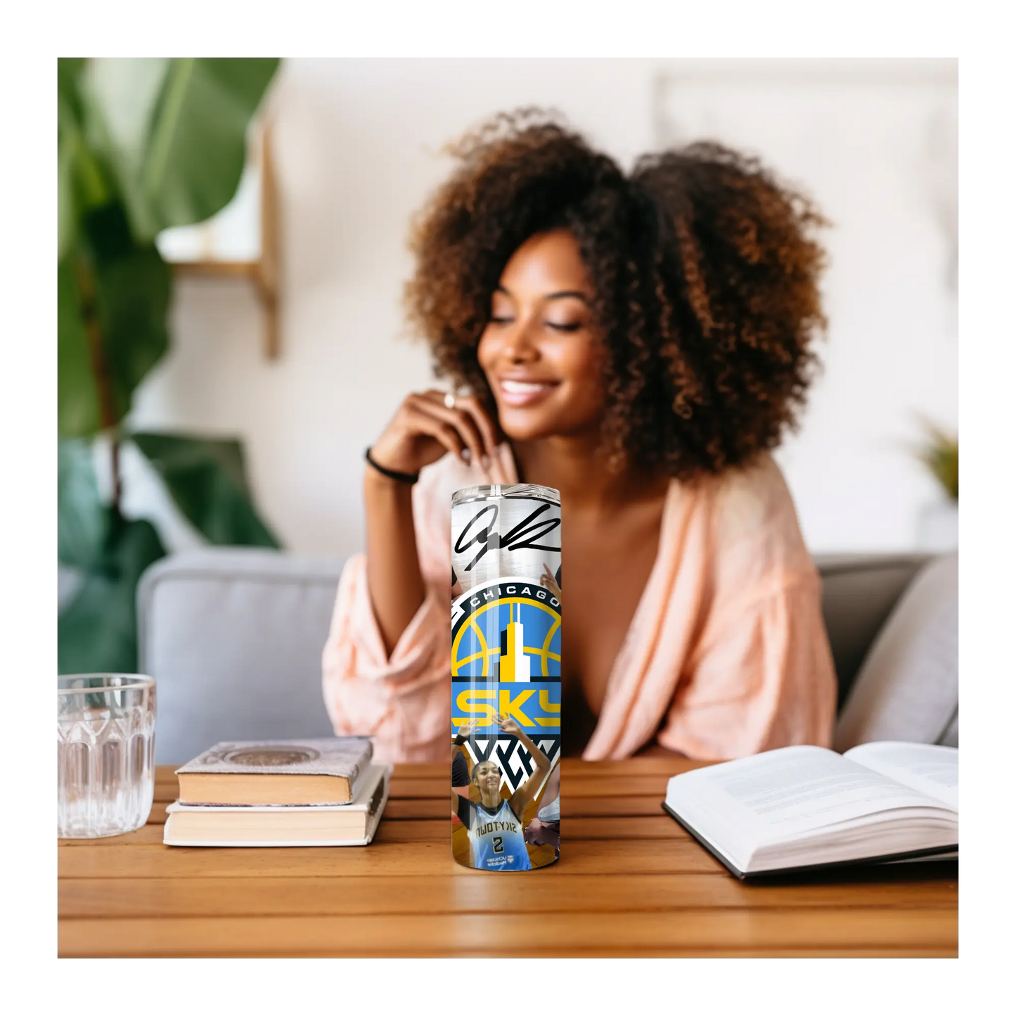 Angel Reese 20oz Tumbler – WNBA Chicago Sky Tribute Drinkware | Stainless Steel Travel Cup with Straw & Lid Product vendor