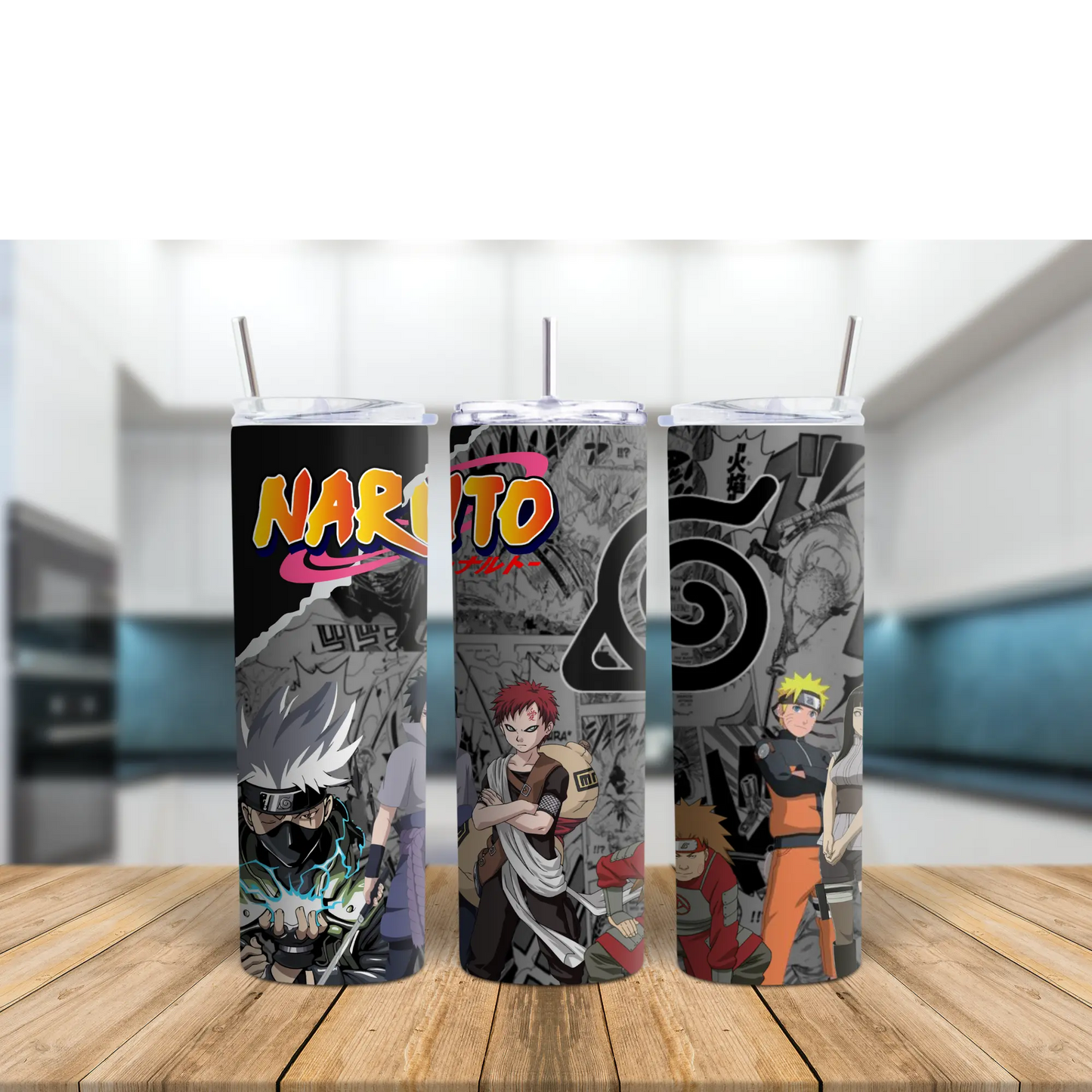 Anime Tumbler with Lid & Straw – Naruto, Kakashi, Itachi, Gaara | 20oz Stainless Steel Insulated Cup | Gift for Anime Lovers, Otaku Drinkware Product vendor