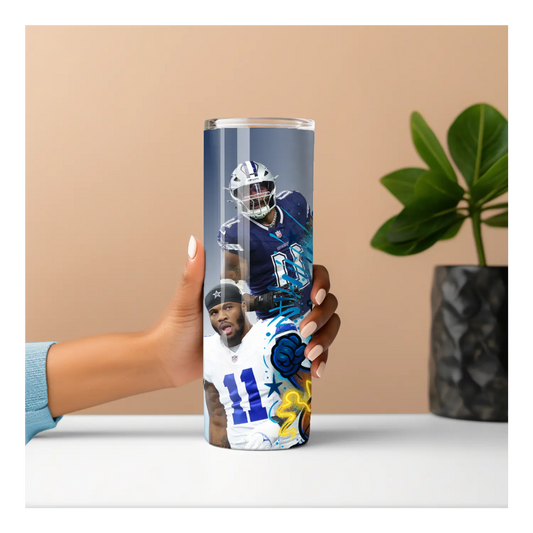 Dallas Cowboys 20oz Tumbler – NFL Football Fan Cup with Star Players & Graffiti Art | Game Day Gift for Him or Her Product vendor