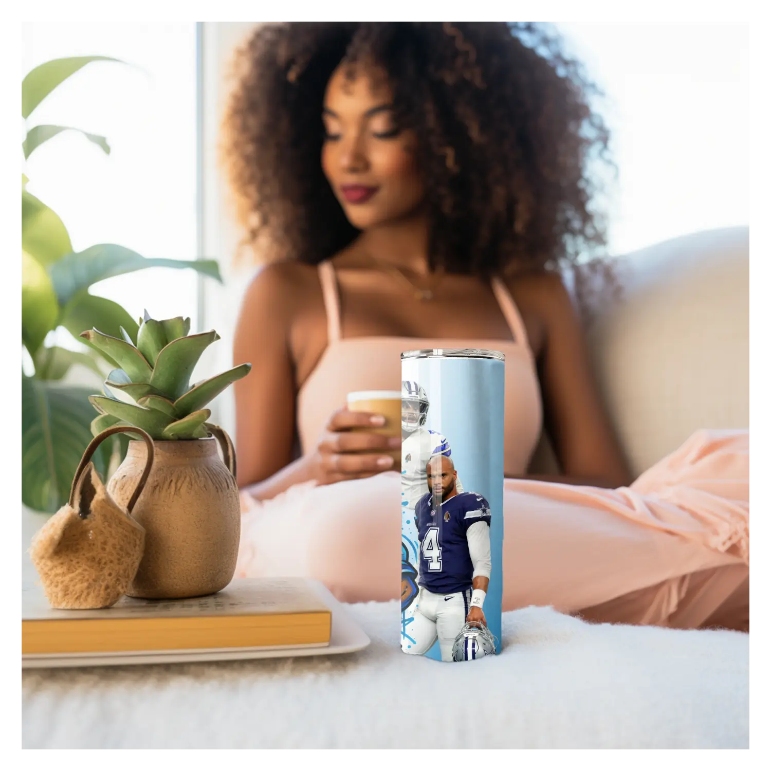 Dallas Cowboys 20oz Tumbler – NFL Football Fan Cup with Star Players & Graffiti Art | Game Day Gift for Him or Her Product vendor