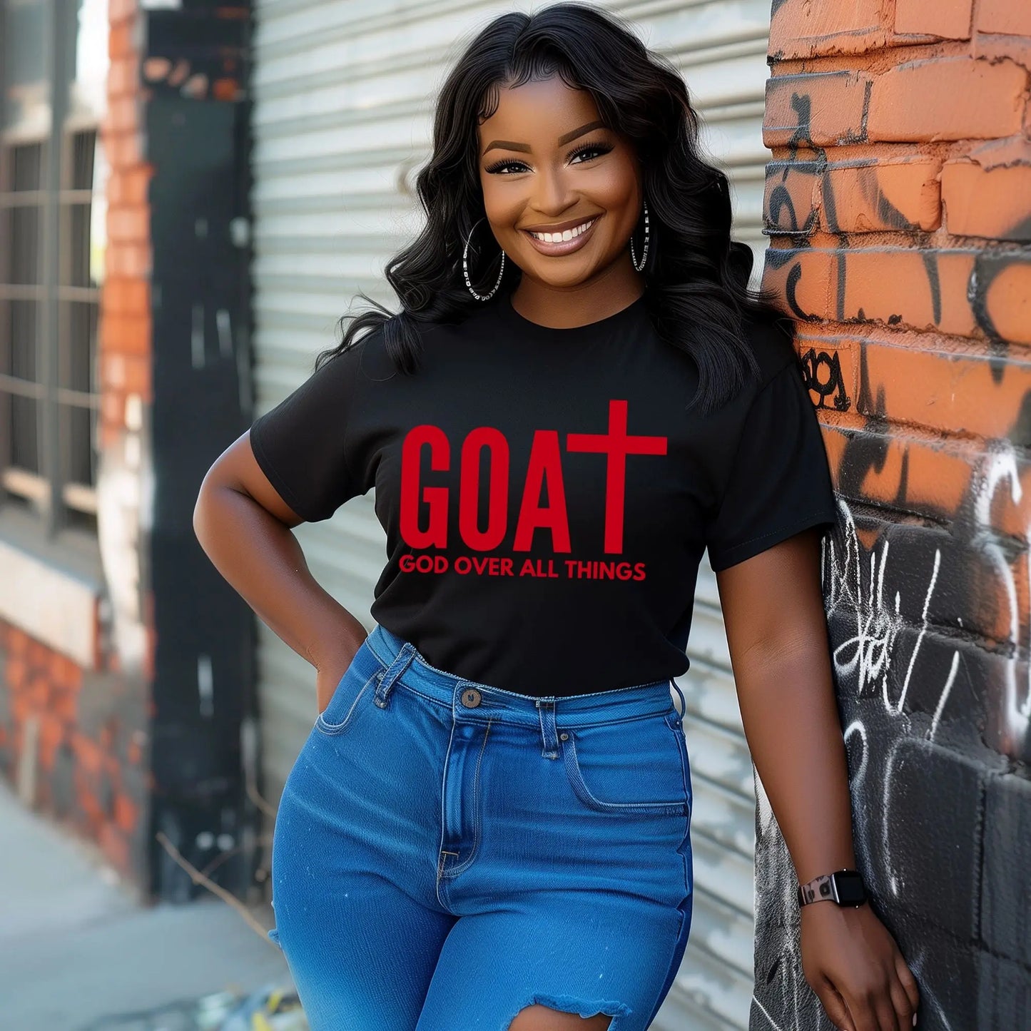 GOAT – God Over All Things T-Shirt | Faith-Based Christian Tee Branded Kreations Kraft Boutique