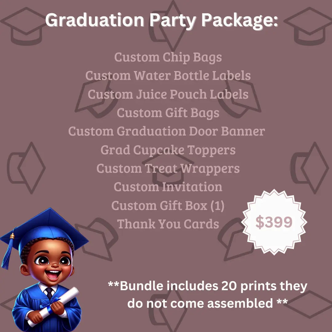 🎓 Graduation Party Package – Fully Customizable! Branded Kreations Kraft Boutique