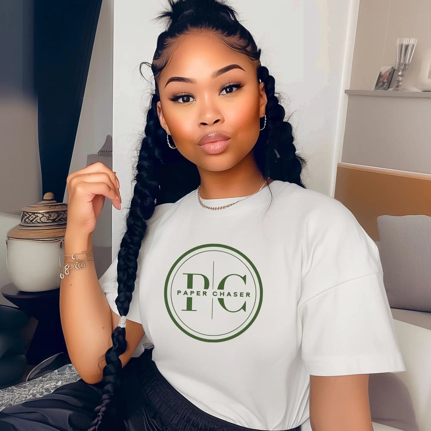 "Paper Chaser" T-Shirt – Hustler Mindset Graphic Tee for Entrepreneurs Branded Kreations Kraft Boutique