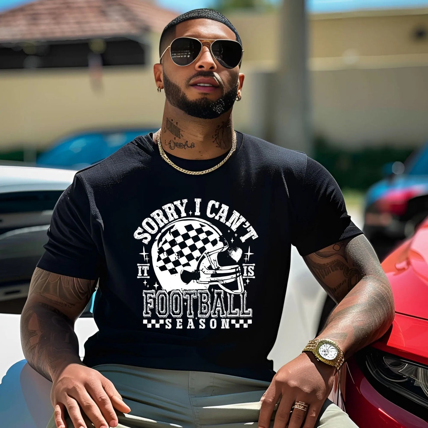 Sorry I Can’t It’s Football Season T-Shirt – Game Day Graphic Tee for Men & Women – Fall Sports Fan Shirt Product vendor