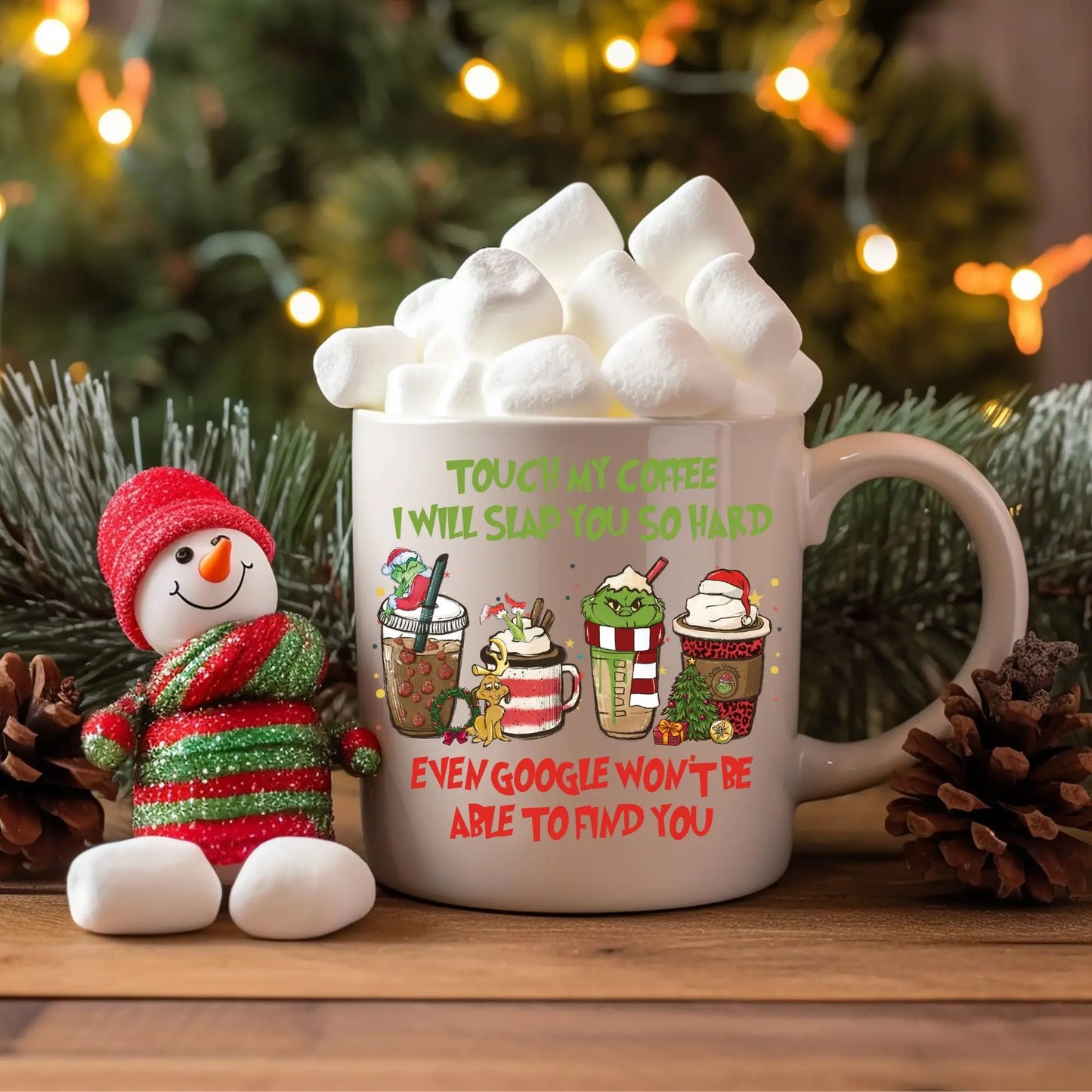 Touch My Coffee and I’ll Slap You So Hard – Funny Christmas Coffee Mug, Grinch & Holiday Drinks Mug, Sarcastic Gift Cup Product vendor