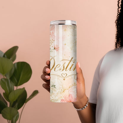 Personalized Birth Flower 20 oz Skinny Tumbler