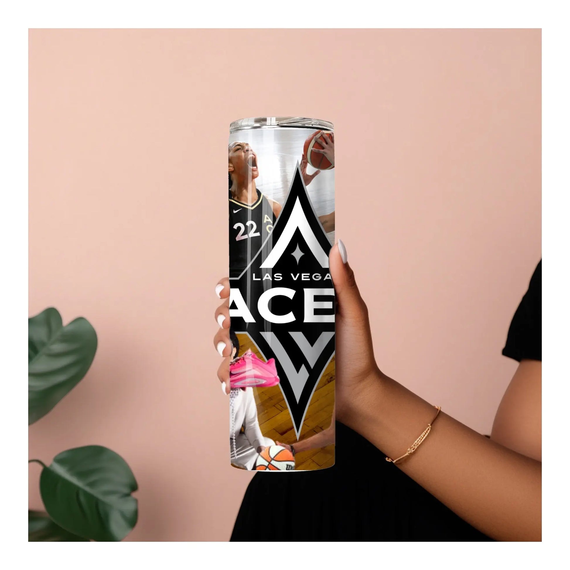 A’ja Wilson Las Vegas Aces Tumbler – 20oz Stainless Steel Sports Fan Drinkware, WNBA MVP Gift, Basketball Player Cup, Black Girl Magic Merch Product vendor