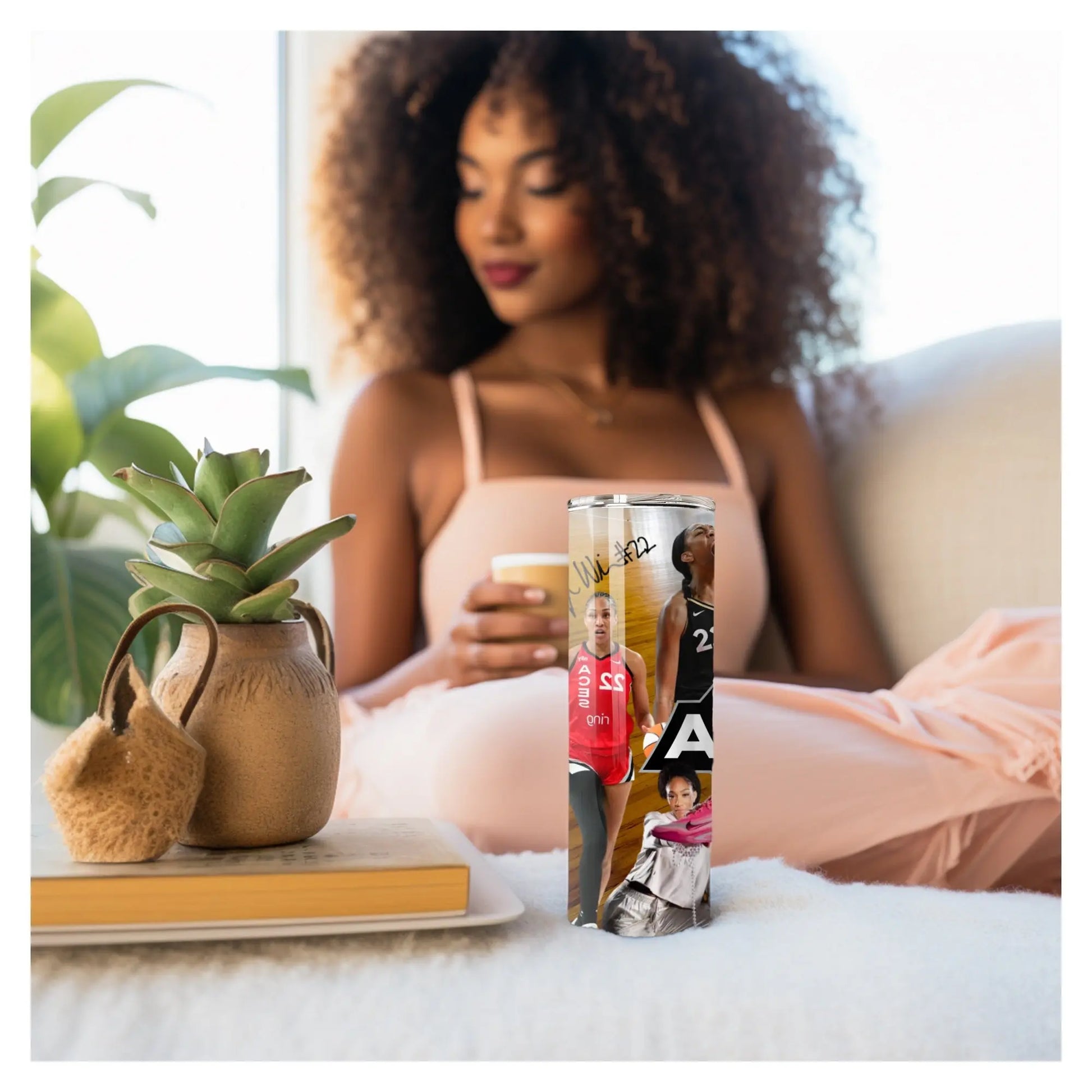 A’ja Wilson Las Vegas Aces Tumbler – 20oz Stainless Steel Sports Fan Drinkware, WNBA MVP Gift, Basketball Player Cup, Black Girl Magic Merch Product vendor