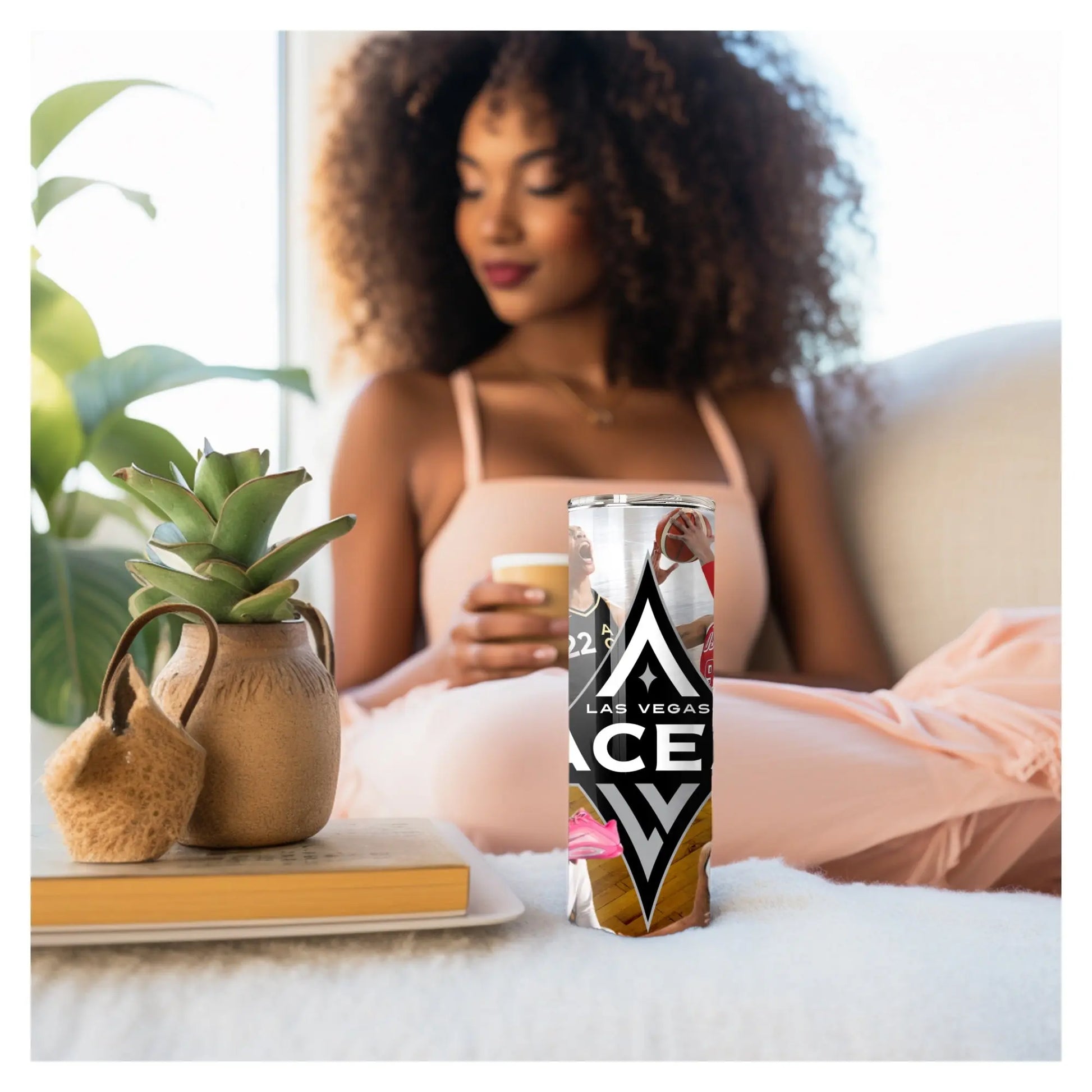 A’ja Wilson Las Vegas Aces Tumbler – 20oz Stainless Steel Sports Fan Drinkware, WNBA MVP Gift, Basketball Player Cup, Black Girl Magic Merch Product vendor