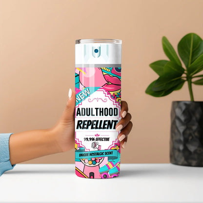 Adulthood Repellent Tumbler – Fun Retro-Inspired Stainless Steel Cup Branded Kreations Kraft Boutique