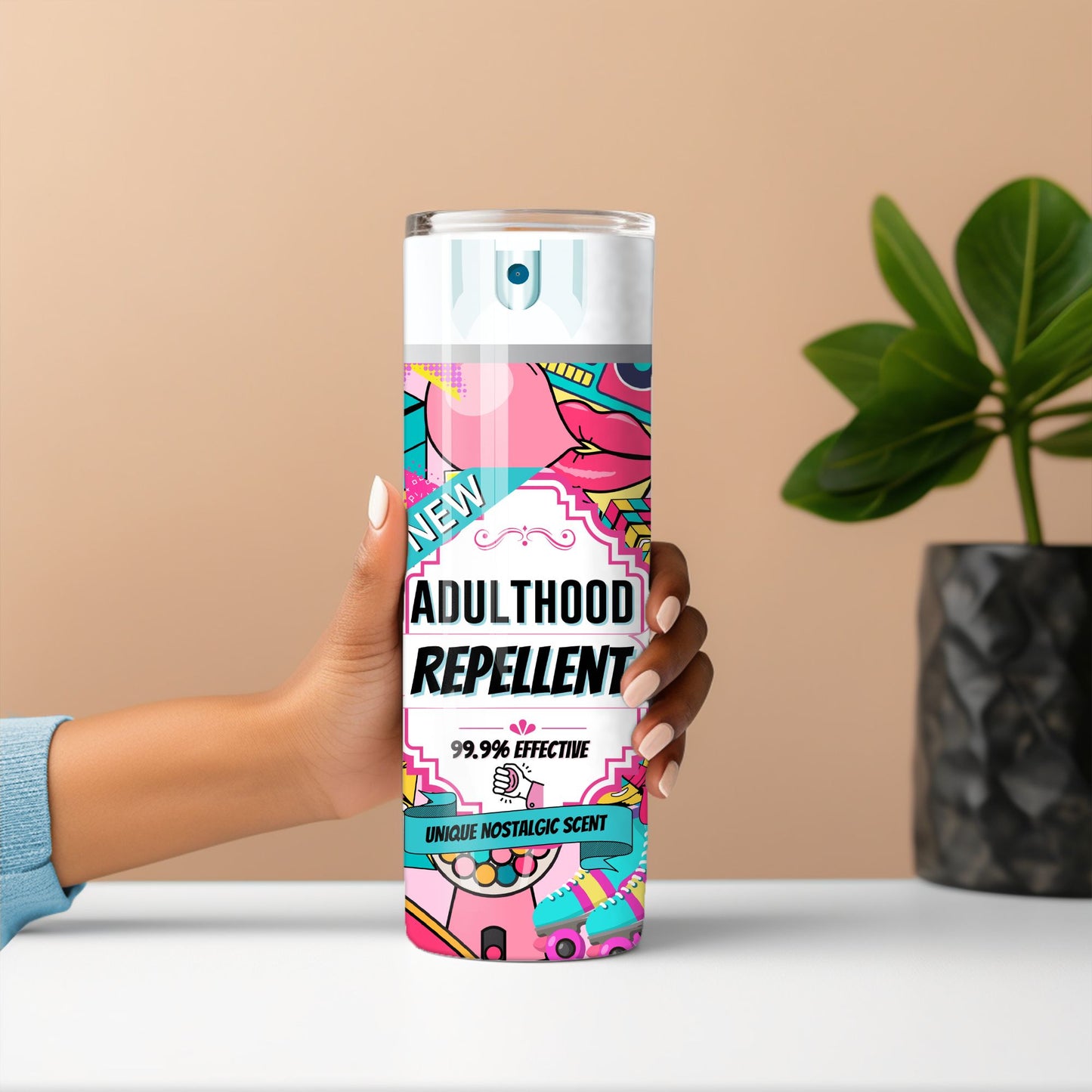 Adulthood Repellent Tumbler – Fun Retro-Inspired Stainless Steel Cup Branded Kreations Kraft Boutique