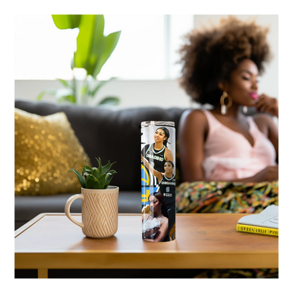 Angel Reese 20oz Tumbler – WNBA Chicago Sky Tribute Drinkware | Stainless Steel Travel Cup with Straw & Lid Product vendor