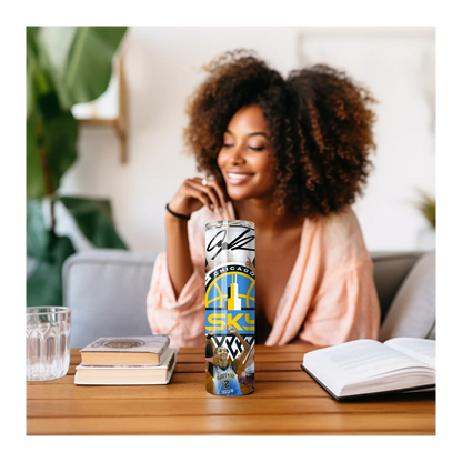 Angel Reese 20oz Tumbler – WNBA Chicago Sky Tribute Drinkware | Stainless Steel Travel Cup with Straw & Lid Product vendor