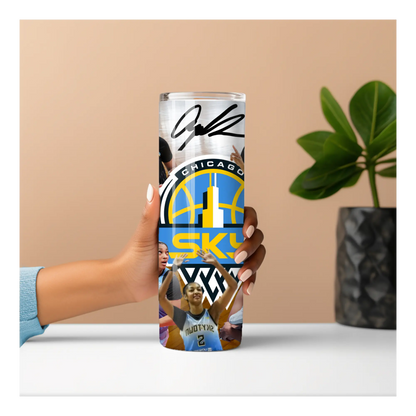 Angel Reese 20oz Tumbler – WNBA Chicago Sky Tribute Drinkware | Stainless Steel Travel Cup with Straw & Lid Product vendor