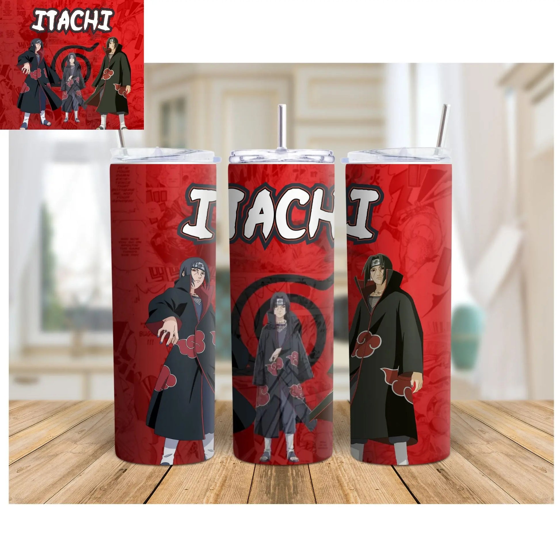 Anime Tumbler with Lid & Straw – Naruto, Kakashi, Itachi, Gaara | 20oz Stainless Steel Insulated Cup | Gift for Anime Lovers, Otaku Drinkware Product vendor