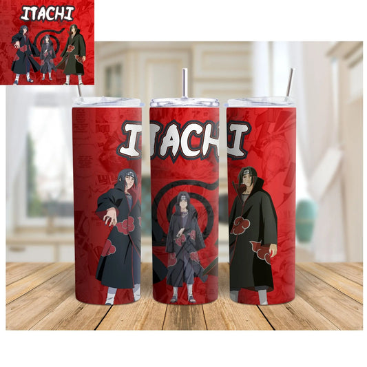 Anime Tumbler with Lid & Straw – Naruto, Kakashi, Itachi, Gaara | 20oz Stainless Steel Insulated Cup | Gift for Anime Lovers, Otaku Drinkware Product vendor
