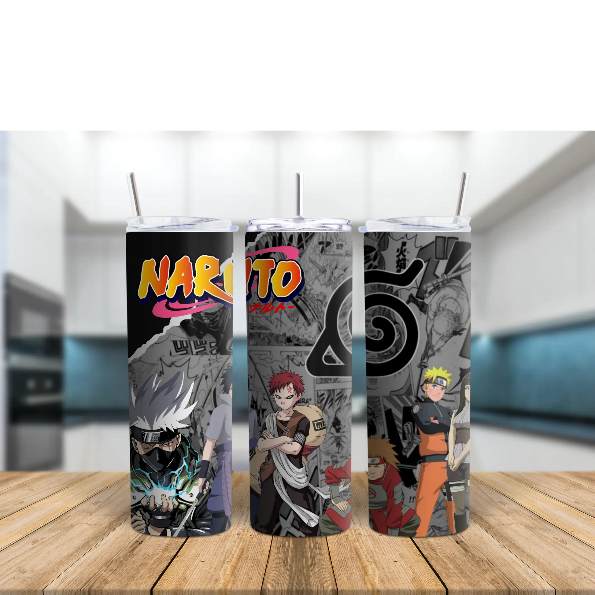 Anime Tumbler with Lid & Straw – Naruto, Kakashi, Itachi, Gaara | 20oz Stainless Steel Insulated Cup | Gift for Anime Lovers, Otaku Drinkware Product vendor