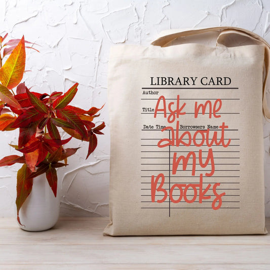 Ask Me About My Books Tote Bag Product vendor