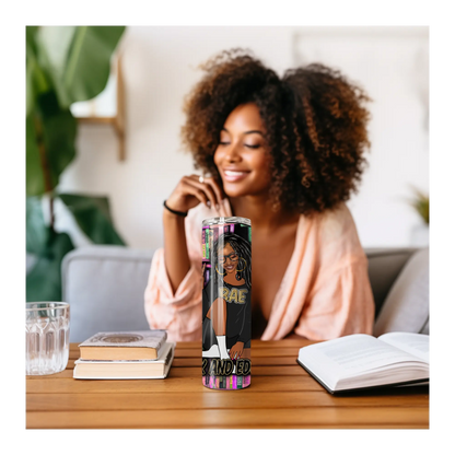 Black and Educated Tumbler – 20oz Insulated Cup for Book Lovers, Black Girl Magic Gift, Afrocentric Bookshelf Design, Smart and Stylish Travel Mug Product vendor