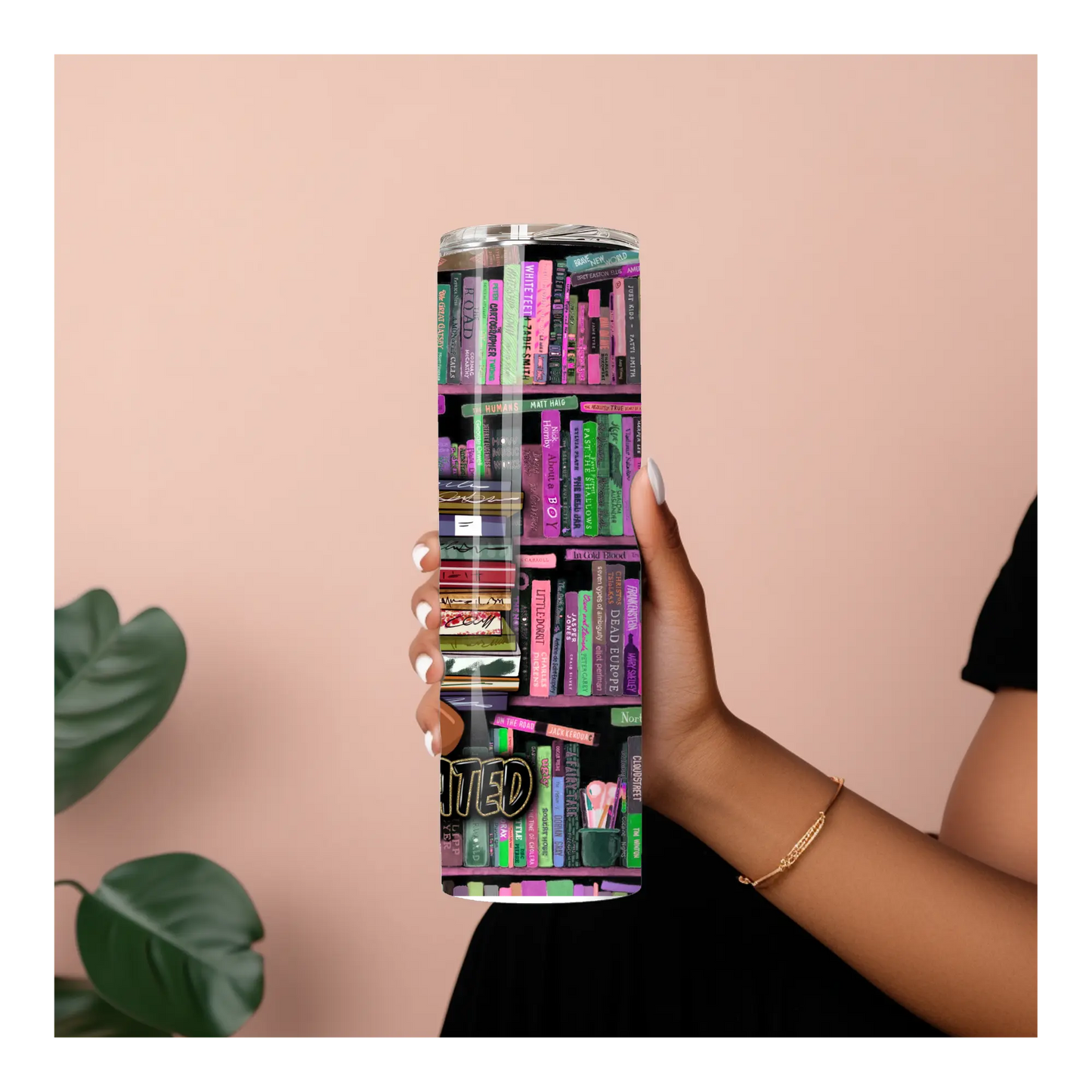 Black and Educated Tumbler – 20oz Insulated Cup for Book Lovers, Black Girl Magic Gift, Afrocentric Bookshelf Design, Smart and Stylish Travel Mug Product vendor
