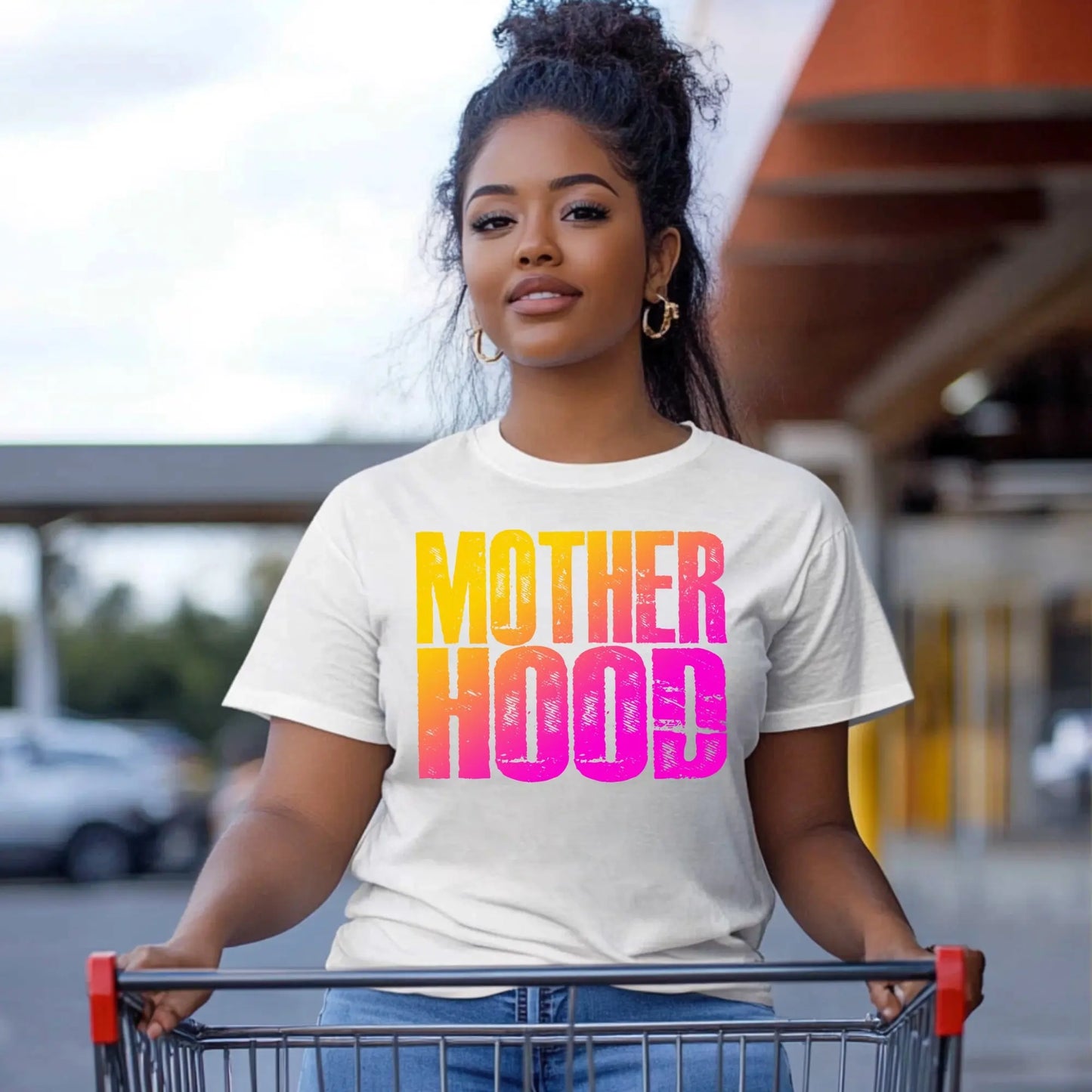 Bold “Motherhood” Graphic T-Shirt – Stylish Mom Life Tee Product vendor