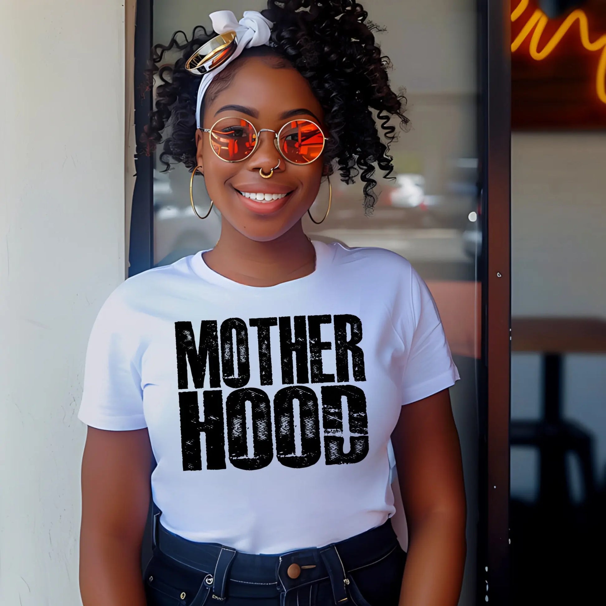 Bold “Motherhood” Graphic T-Shirt – Stylish Mom Life Tee Product vendor
