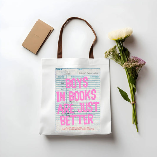 Boys in Books Are Just Better Tote Bag Product vendor