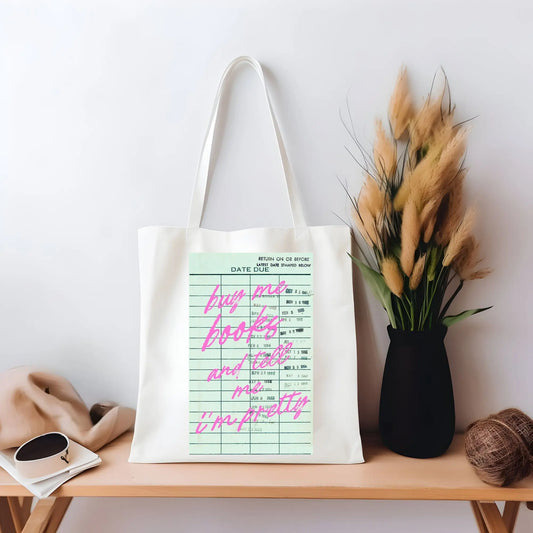 Buy Me Books & Tell Me I'm Pretty Tote Bag Product vendor