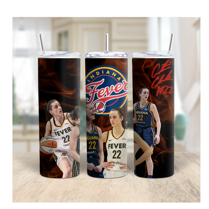 Caitlin Clark Indiana Fever Tumbler – WNBA Basketball Fan Gift, 20oz Stainless Steel Travel Cup Product vendor