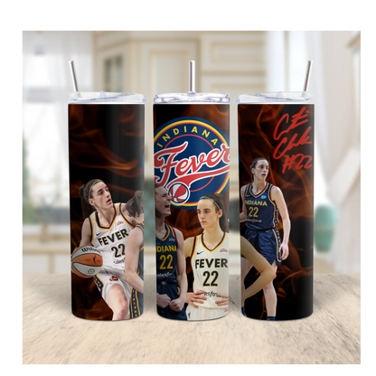 Caitlin Clark Indiana Fever Tumbler – WNBA Basketball Fan Gift, 20oz Stainless Steel Travel Cup Product vendor