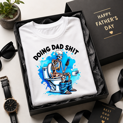 Doing Dad Shit Funny Skeleton Dad Graphic Tee