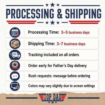 Top Dad Father’s Day Gift Bundle | Men’s Shirt, Tumbler, Mug & Trucker Hat Set | Patriotic Dad Gift Box