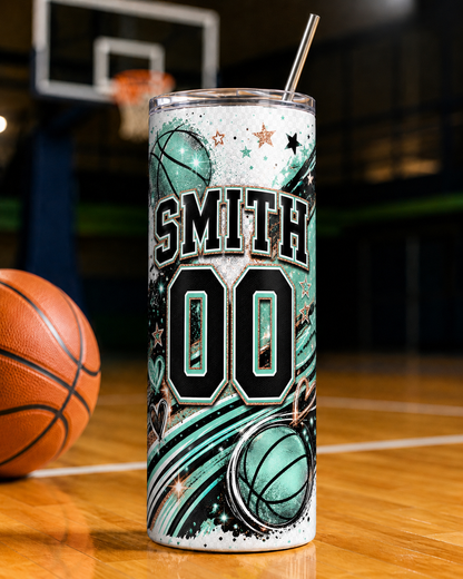 Personalized Women’s Basketball Game Day 20 oz Skinny Tumbler