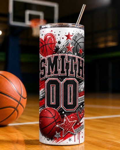 Personalized Women’s Basketball Game Day 20 oz Skinny Tumbler