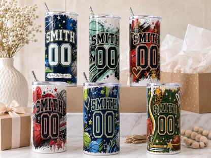 Personalized Women’s Basketball Game Day 20 oz Skinny Tumbler