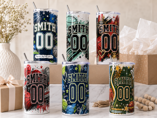Personalized Women’s Basketball Game Day 20 oz Skinny Tumbler