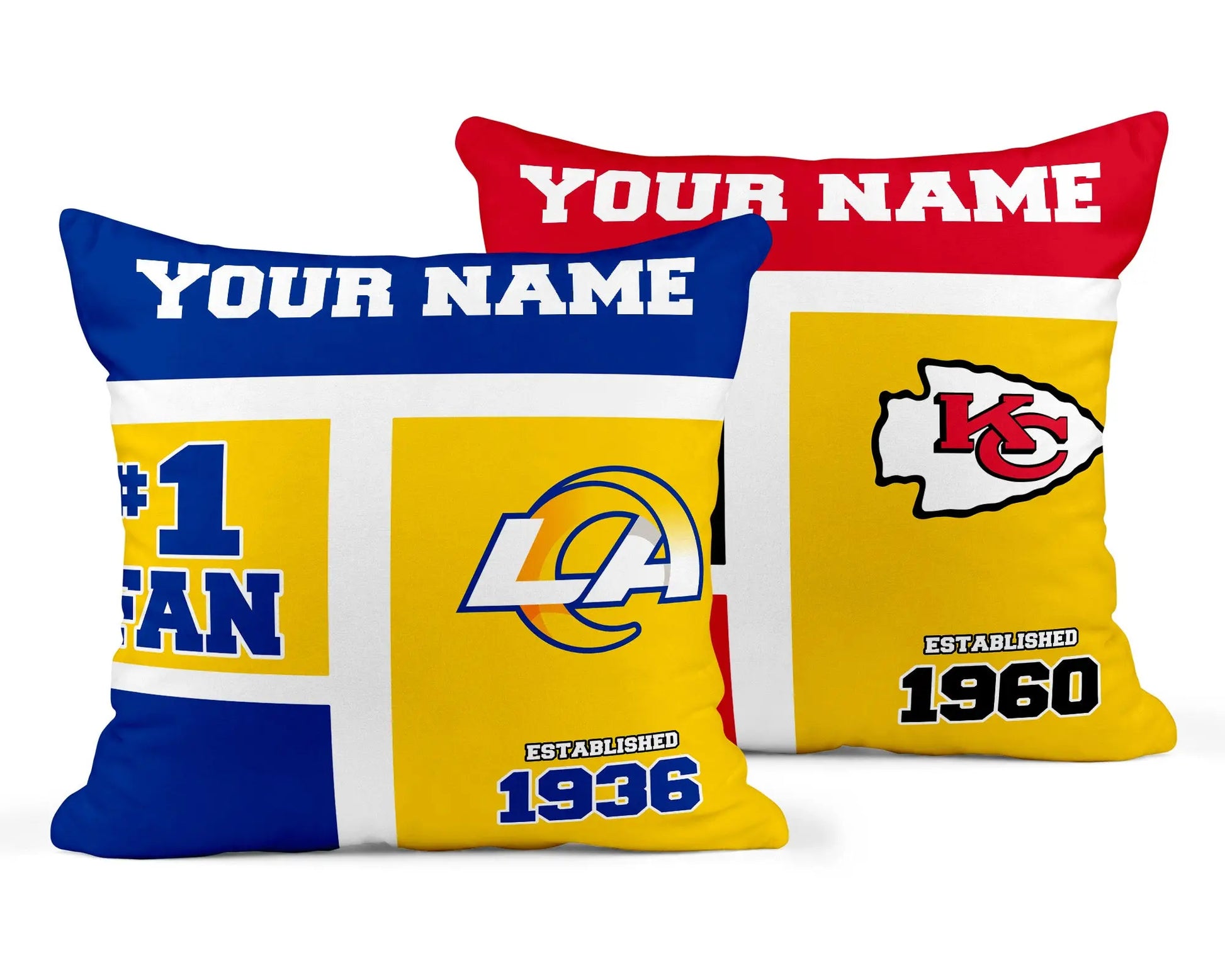 Custom Sports Team Fan Pillow  – Personalize with Your Name Branded Kreations Kraft Boutique