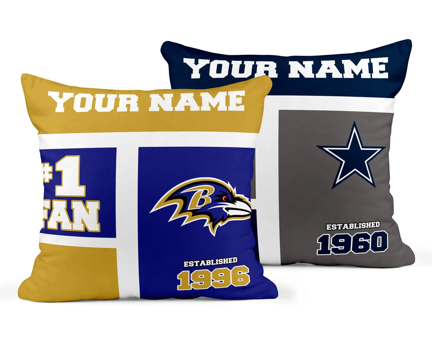 Custom Sports Team Fan Pillow  – Personalize with Your Name Branded Kreations Kraft Boutique