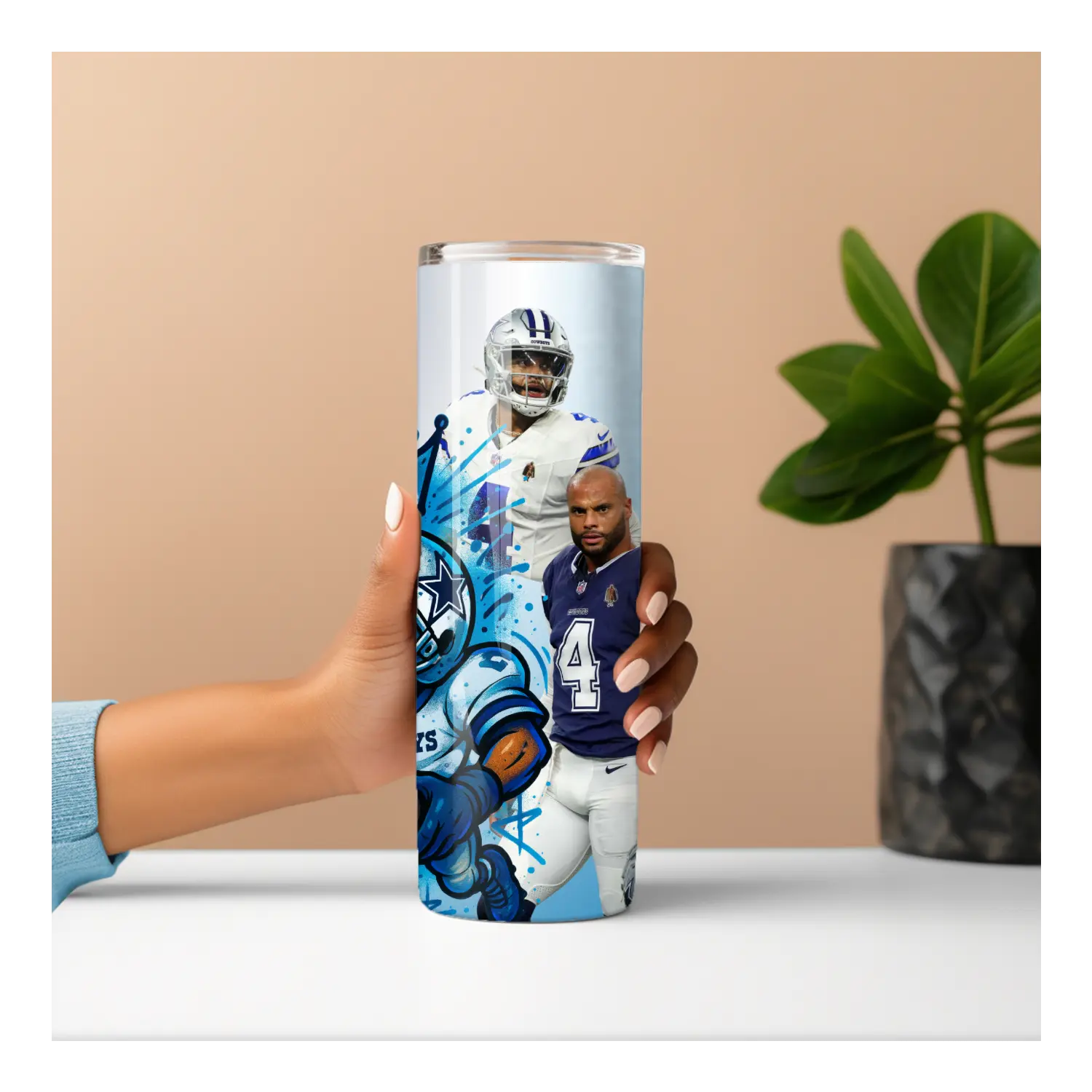Dallas Cowboys 20oz Tumbler – NFL Football Fan Cup with Star Players & Graffiti Art | Game Day Gift for Him or Her Product vendor
