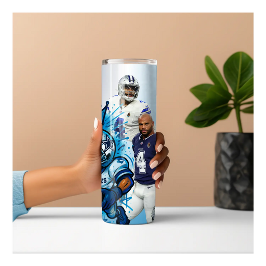 Dallas Cowboys 20oz Tumbler – NFL Football Fan Cup with Star Players & Graffiti Art | Game Day Gift for Him or Her Product vendor