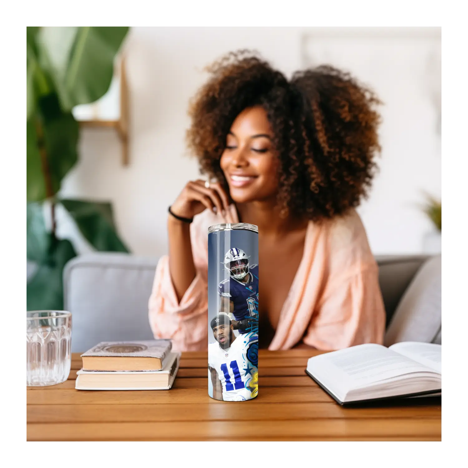 Dallas Cowboys 20oz Tumbler – NFL Football Fan Cup with Star Players & Graffiti Art | Game Day Gift for Him or Her Product vendor
