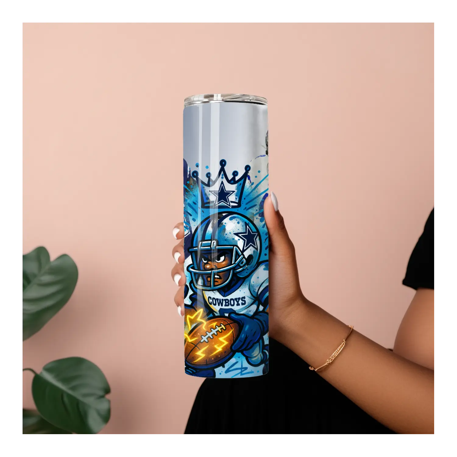 Dallas Cowboys 20oz Tumbler – NFL Football Fan Cup with Star Players & Graffiti Art | Game Day Gift for Him or Her Product vendor