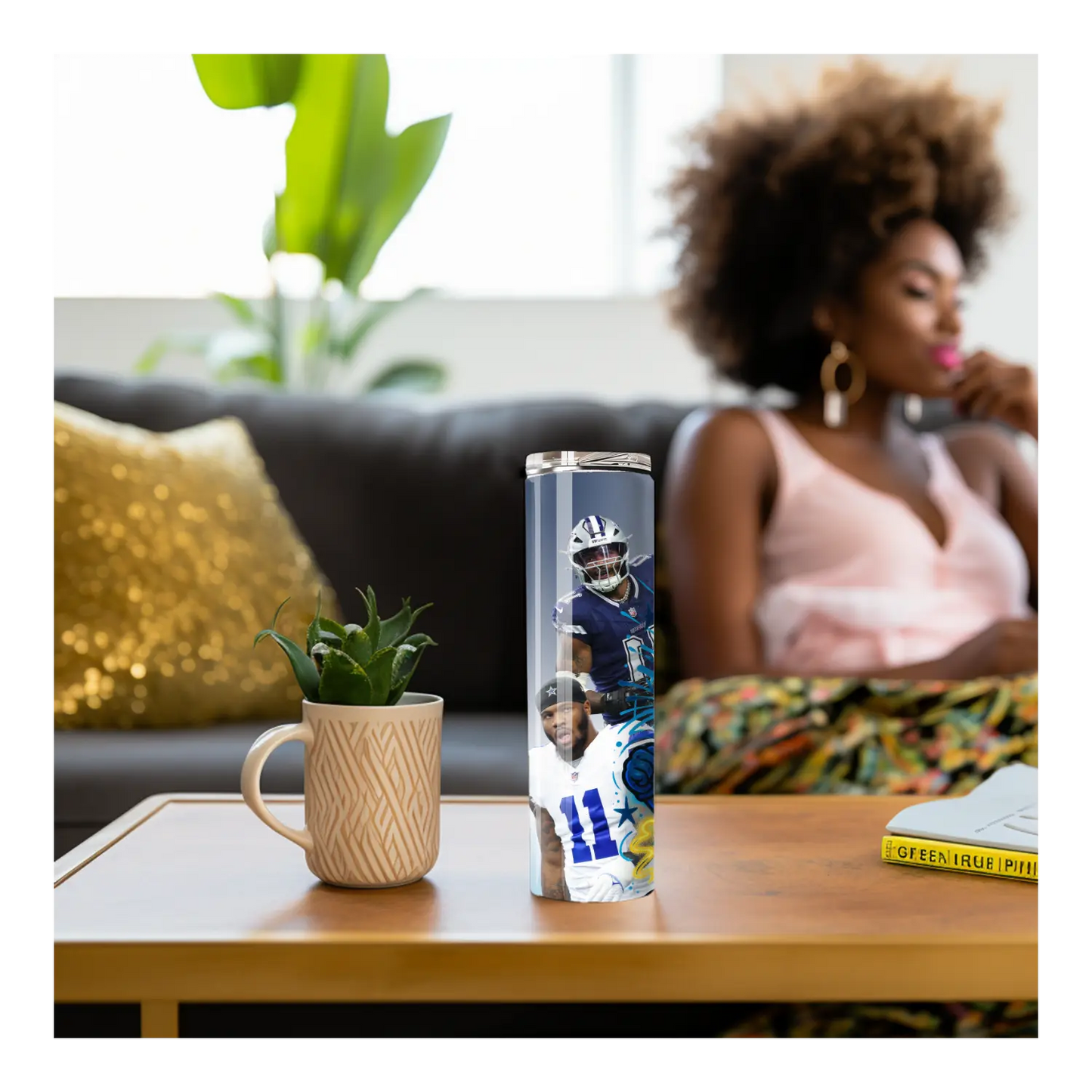 Dallas Cowboys 20oz Tumbler – NFL Football Fan Cup with Star Players & Graffiti Art | Game Day Gift for Him or Her Product vendor