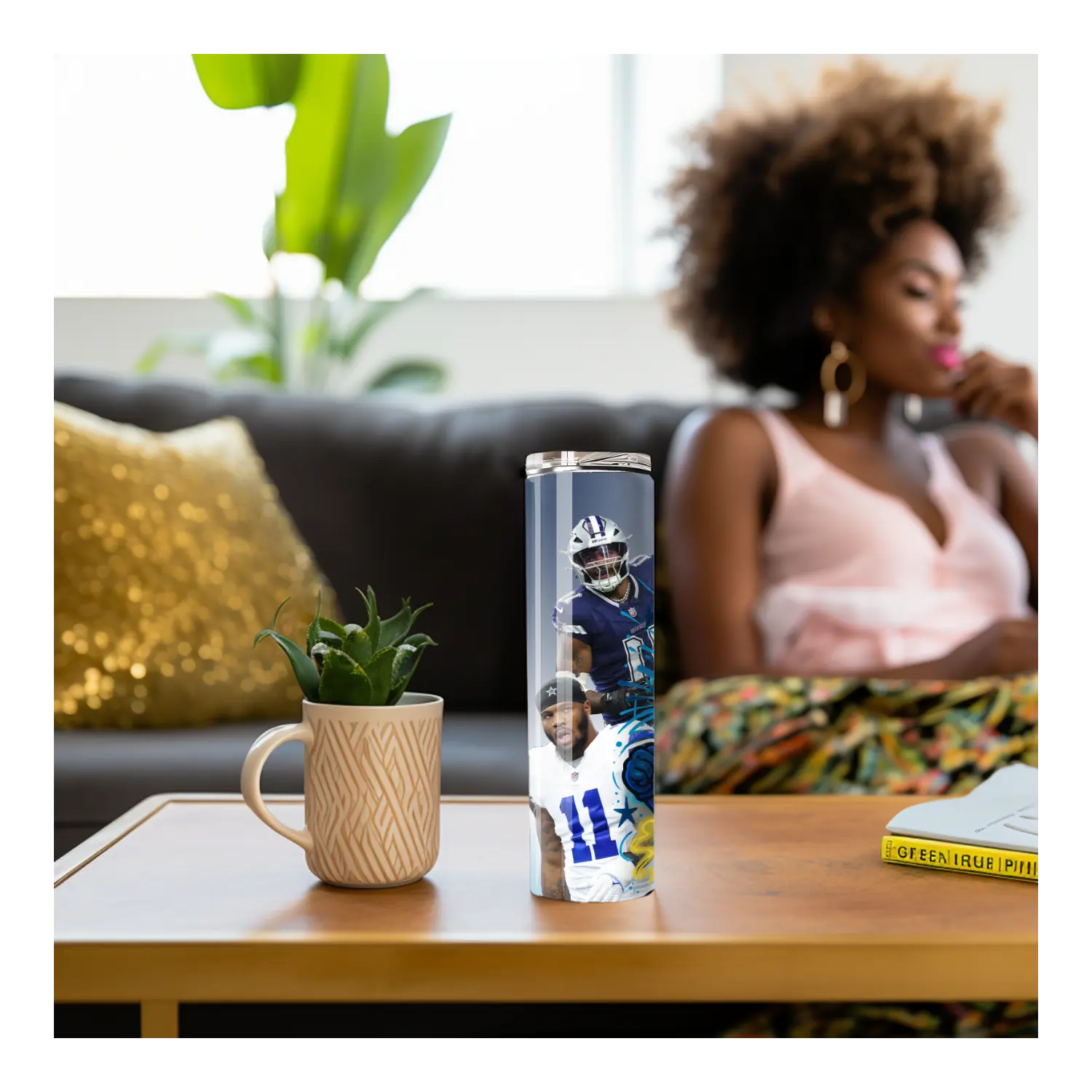 Dallas Cowboys 20oz Tumbler – NFL Football Fan Cup with Star Players & Graffiti Art | Game Day Gift for Him or Her Product vendor