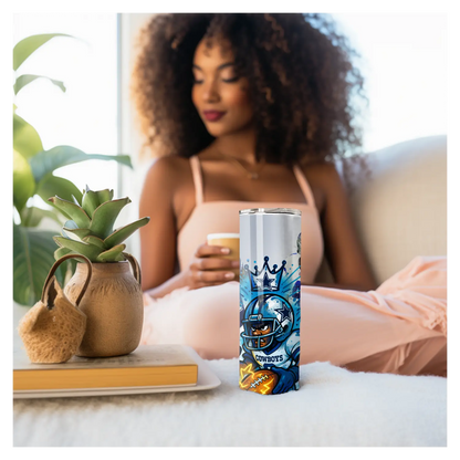 Dallas Cowboys 20oz Tumbler – NFL Football Fan Cup with Star Players & Graffiti Art | Game Day Gift for Him or Her Product vendor