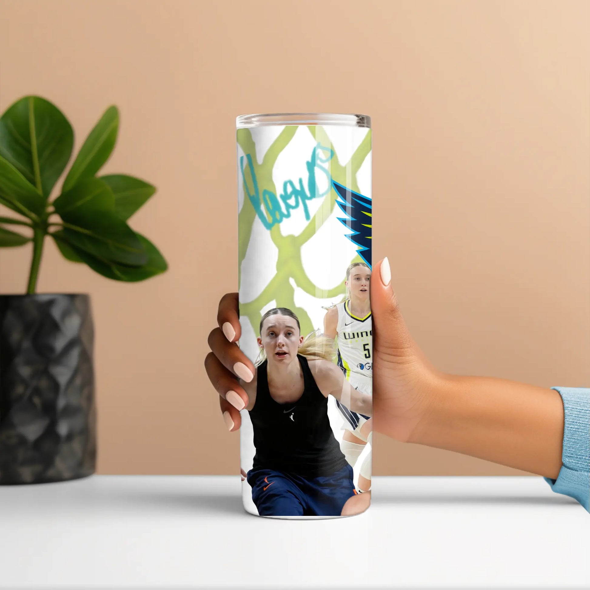 Dallas Wings Tumbler – Paige Bueckers Basketball Cup – 20oz Skinny Tumbler with Straw – WNBA Fan Gift, Sports Drinkware, Custom Wrap Design Product vendor