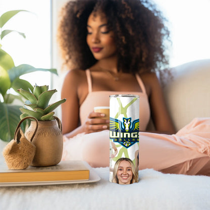 Dallas Wings Tumbler – Paige Bueckers Basketball Cup – 20oz Skinny Tumbler with Straw – WNBA Fan Gift, Sports Drinkware, Custom Wrap Design Product vendor