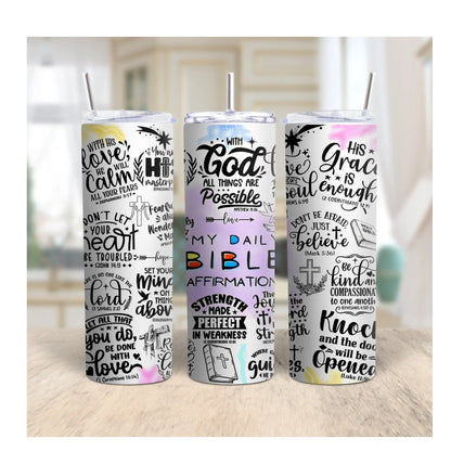 Faith & Scripture Affirmation Tumbler – 20oz Inspirational Bible Verse Cup Product vendor